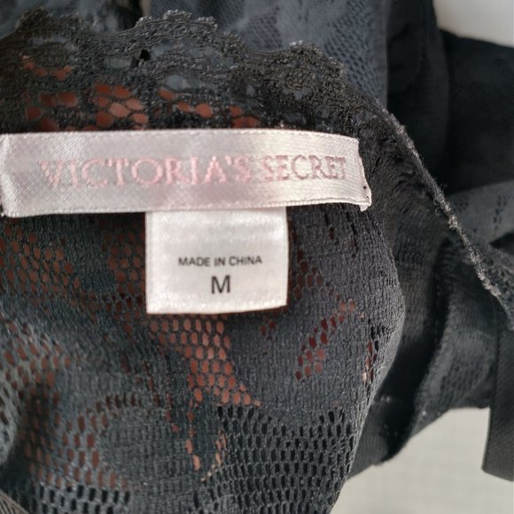 Victoria's Secret Black Lace Lingerie sz M - Picture 7 of 8